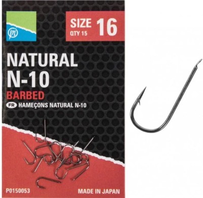 Carlige Preston Natural N-10, Nr.16, 10buc/plic foto