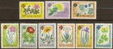 1961 - gradina botanica, flori, flora, serie dantelata neuzata