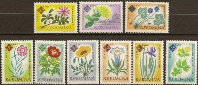 1961 - gradina botanica, flori, flora, serie dantelata neuzata foto