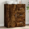 Gossi dulap, stejar fumuriu, 60x31x70 cm, lemn prelucrat