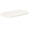 Gossi blat de masa, alb, 100x50x2,5 cm, lemn masiv de pin, oval
