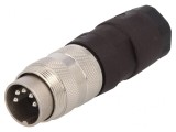 Conector M16 Mufă Tată Lipire 5 Pin 5A 100V Drept