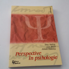 PERSPECTIVE IN PSIHOLOGIE de TONY MALIM ...ALISON WADELEY , 1999 RF18/2