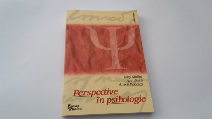PERSPECTIVE IN PSIHOLOGIE de TONY MALIM ...ALISON WADELEY , 1999 RF18/2