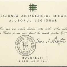 TSV % - CARNET LEGIUNEA ARHANGHELULUI MIHAIL AJUTORUL LEGIONAR 13 IANUARIE 1941