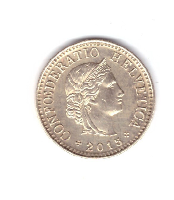 Moneda Elvetia 5 rappen 2015, stare foarte buna, curata