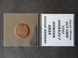 2 Pfennig 1821, Statele Germane (Saxe Weimar) - A 3986, Europa