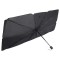 Parasolar Auto Pliabil pentru parbriz masina, NEVERMORE, in Forma de Umbrela, Rezistent UV, 115 x 65 cm, Negru