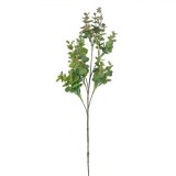 Ramură Decorativă, M1, Flori Roz Artificiale, Frunze Verzi, 51cm, Plastic