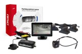 Set senzori de parcare AMiO TFT01 4,3 inch cu camera HD-310, 4 senzori negri Truck, afisaj, asistent parcare cu camera marsarier