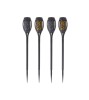 Set 4 Lampi Solare LED Gradina, Curte, Efect Flacara Torta, IP65, KIK, 51.5cm