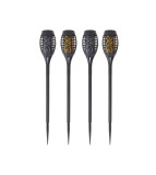 Set 4 Lampi Solare LED Gradina, Curte, Efect Flacara Torta, IP65, 51.5cm