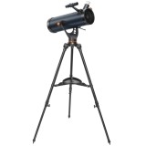 Outsunny Telescop reflector, obiectiv 114 mm, 2 oculare, lunetă de căutare, aluminiu, albastru &icirc;nchis | Aosom Romania