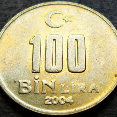 Moneda 100 LIRE - TURCIA, anul 2004 * cod 2625 B