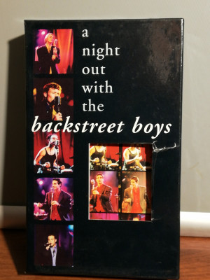 caseta VHS Originala cu BACKSTREET BOYS - A NIGHT....(1998/JIVE/GERMANY) - foto