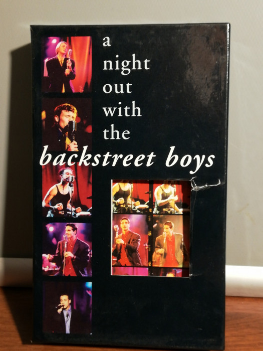 caseta VHS Originala cu BACKSTREET BOYS - A NIGHT....(1998/JIVE/GERMANY) -