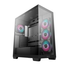 Carcasa deepcool cg580 4f mid tower argb negru tempered glass+abs+sgcc sloturi expansiune 7 drive bays: