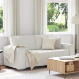 Canapă loveseat vidaXL Alb 140 cm din piele sintetică