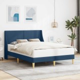 vidaXL Cadru de pat Simplu cu headboard albastru 120 x 190 cm țesătură 42027338