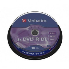 Mediu optic Verbatim DVD+R DL cake box 10 8.5GB 8x argintiu mat foto