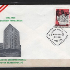 AUSTRIA 1965 - ZIUA MARCII POSTALE WIPA. ARHITECTURA. FDC, Y1