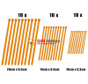 Kit coliere plastic KTM / Husqvarna 30 buc portocalii 4MX