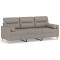 Canapea cu 3 locuri cu pernute, gri taupe, 180 cm, textil