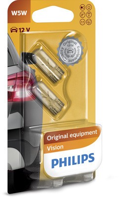 SET 2 BECURI FARA SOCLU W5W 12V PHILIPS(blister) foto