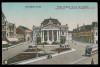 1920 Romania CP Oradea Mare, Piata Regina Maria cu Teatrul, tramvai, Nagyv&aacute;rad, Circulata, Printata