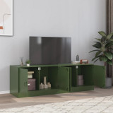 Dulapuri TV 2 buc., verde maslina, 67x39x44 cm Otel GartenMobel Dekor, vidaXL