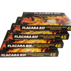 Pastile pentru aprins focul "Flacara RIF", set 4x48 buc