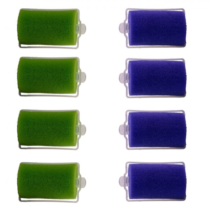 Bigudiuri Păr, Set 8 Bucăți, Plastic, Multicolor, Dimensiuni 5x3 cm