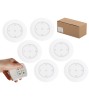 Set 6 Lampi LED Wireless, autoadeziv, cu telecomanda, pentru iluminat scari sau mobilier