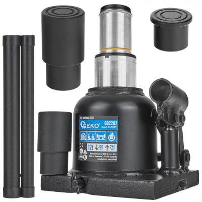 Cric hidraulic in 2 trepte cu profil redus, 12 T, Geko G02282 foto