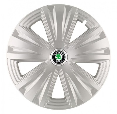 Set 4 Capace Roti, potrivite jantelor de R16, pentru Skoda, model glory Gri foto