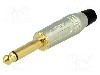 Conector jack, Jack 6,3mm, 2 contacte, tata, AMPHENOL - ACPM-GN-AU
