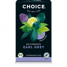 Ceai negru bio Earl Grey, 20 pliculete a 2.0g / 40.0g Choice®