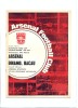 Program oficial Arsenal Londra - Dinamo Bacau 1969