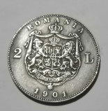 Replică 1/1 după moneda de argint de 2 lei 1901
