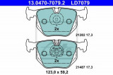 Set placute frana,frana disc BMW X3 (E83) (2004 - 2011) ATE 13.0470-7079.2