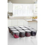 Set cutie de depozitare, Gri, 20x15x20 cm