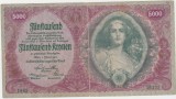 AUSTRIA 5000 COROANE KRONEN 1922 F