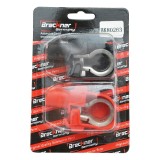 Set borne baterie auto cu clema si protectie rosu-negru Breckner Germany