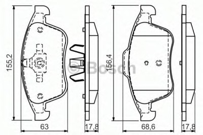 Set placute frana,frana disc RENAULT LATITUDE (L70) (2010 - 2016) BOSCH 0 986 494 556 foto