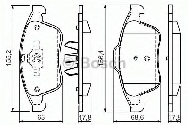Set placute frana,frana disc RENAULT LATITUDE (L70) (2010 - 2016) BOSCH 0 986 494 556