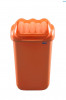 Cos Plastic Cu Capac Batant, Pentru Reciclare Selectiva, Capacitate 30l, Plafor Fala - Portocaliu