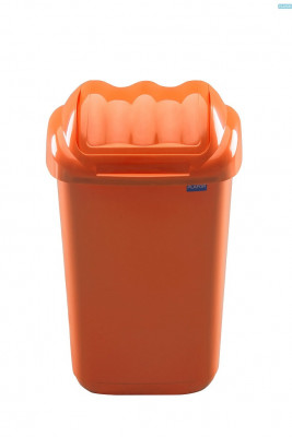 Cos Plastic Cu Capac Batant, Pentru Reciclare Selectiva, Capacitate 15l, Plafor Fala - Portocaliu foto