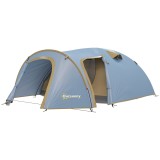 Outsunny Cort de camping pentru 4 persoane, cort tunel impermeabil cu 2 uși, c&acirc;rlig, geantă de transport 3,45 x 2,4 x 1,3 m albastru deschis | Aosom R