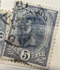 Timbre 5 bani Carol, Stampilat