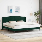 vidaXL Cadru de pat cu headboard Verde &icirc;nchis 200 x 200 cm Catifea 42027943